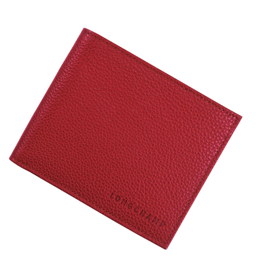 Longchamp Le Foulonné Portefeuille Heren Rood | NL-KP52673