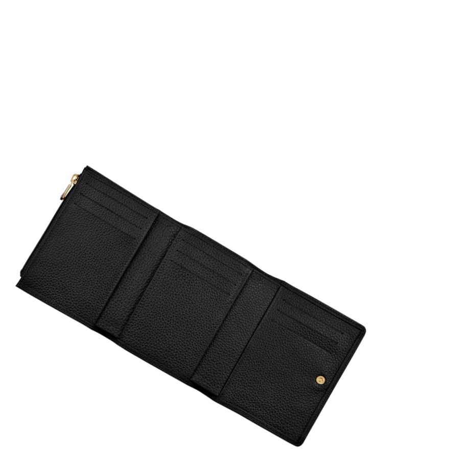 Longchamp Le Foulonné Portefeuille Heren Zwart | NL-LN40352