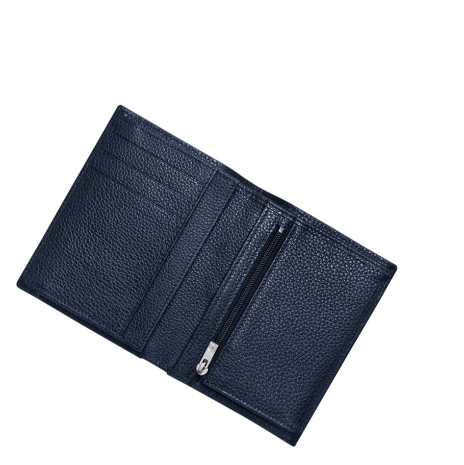 Longchamp Le Foulonné Portefeuille Heren Donkerblauw | NL-PY81472