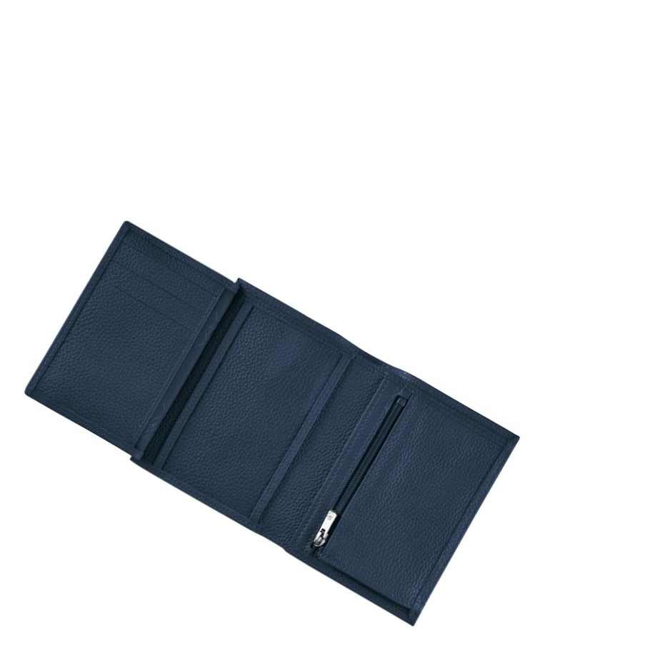 Longchamp Le Foulonné Portefeuille Heren Donkerblauw | NL-PY81472