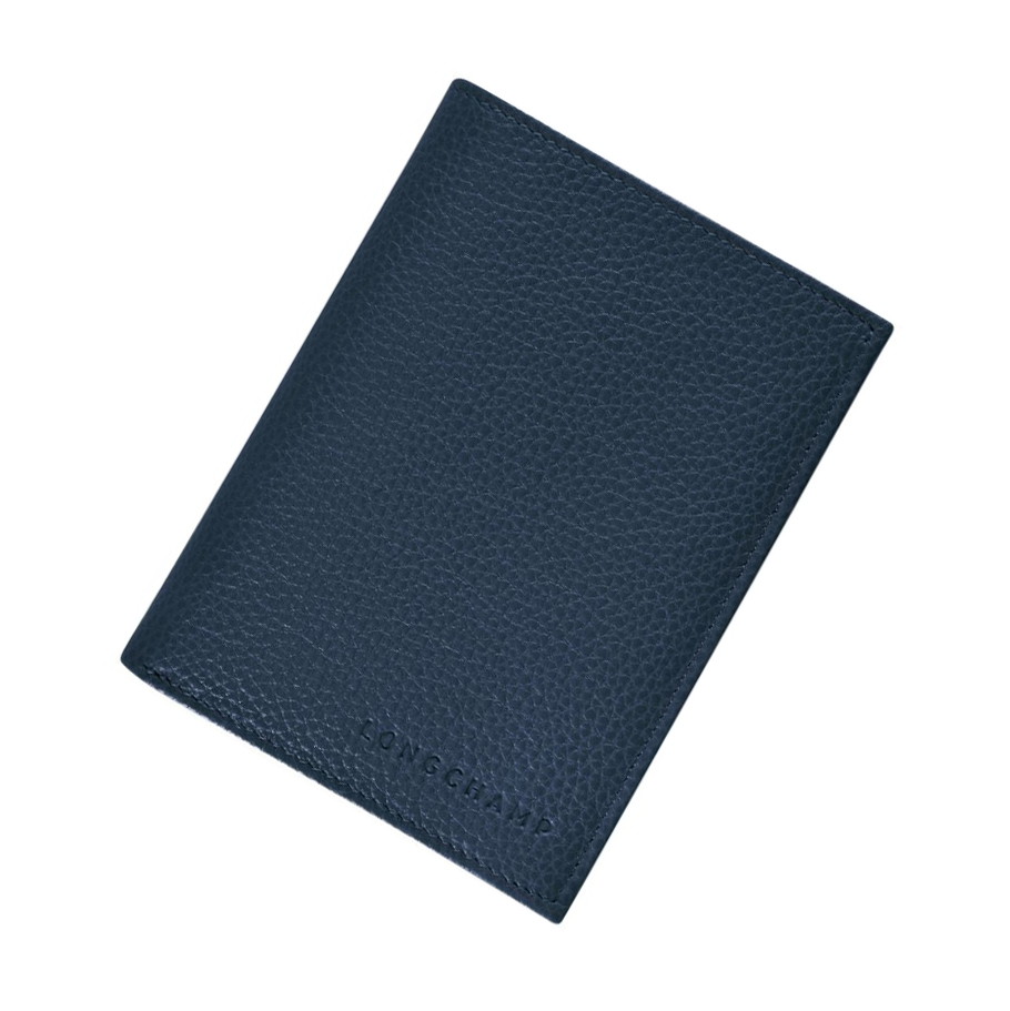 Longchamp Le Foulonné Portefeuille Heren Donkerblauw | NL-PY81472