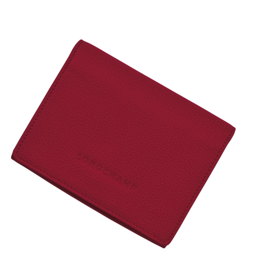 Longchamp Le Foulonné Portefeuille Heren Rood | NL-QC05182