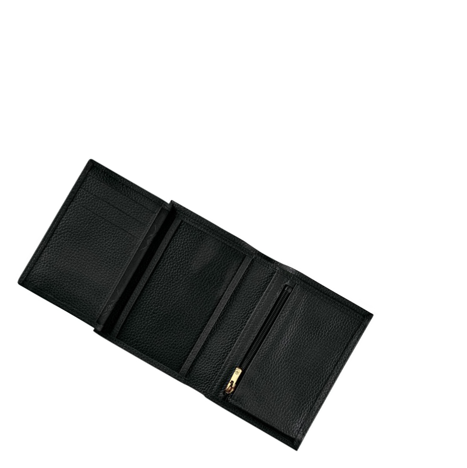 Longchamp Le Foulonné Portefeuille Heren Zwart | NL-QX20516
