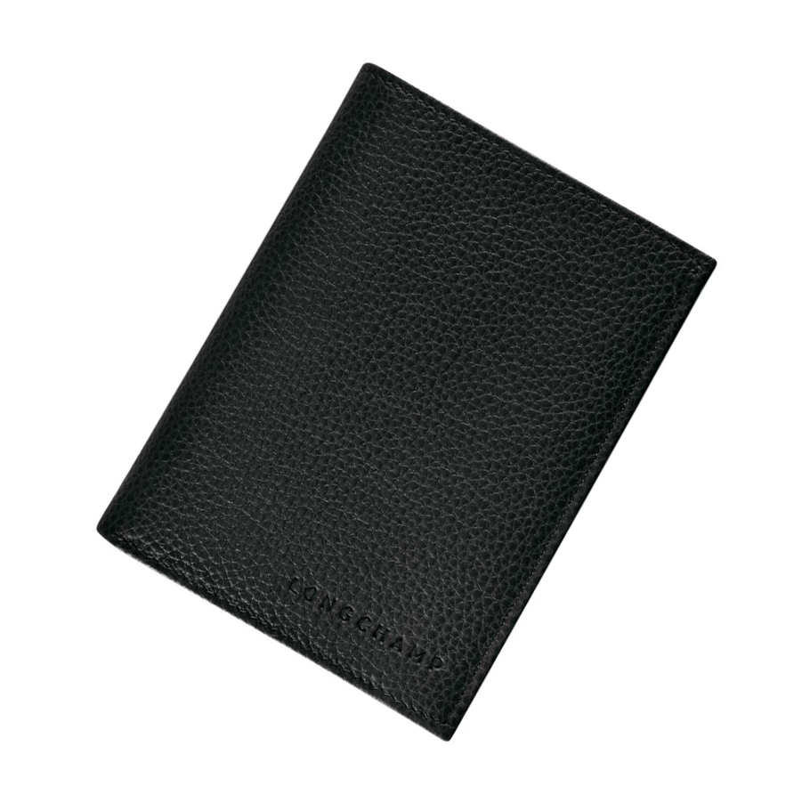 Longchamp Le Foulonné Portefeuille Heren Zwart | NL-QX20516