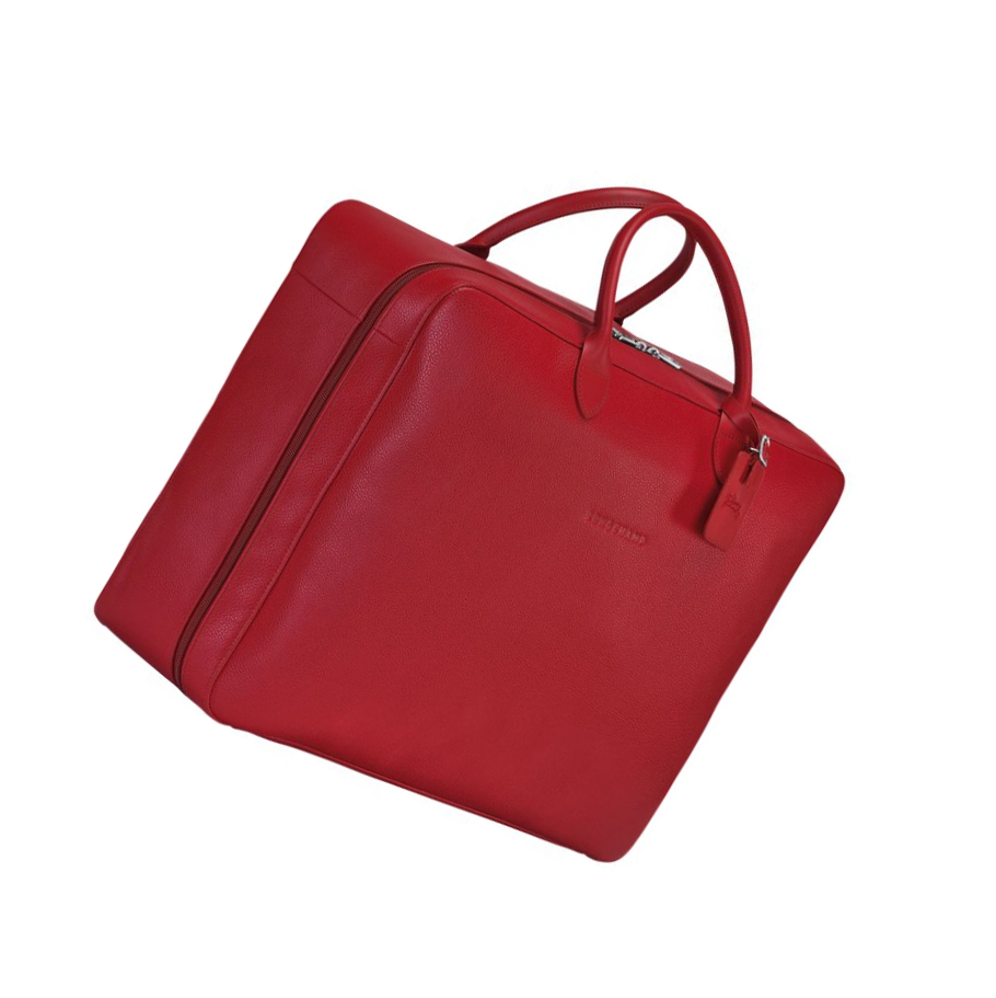 Longchamp Le Foulonné Reistas Dames Rood | NL-IQ04978
