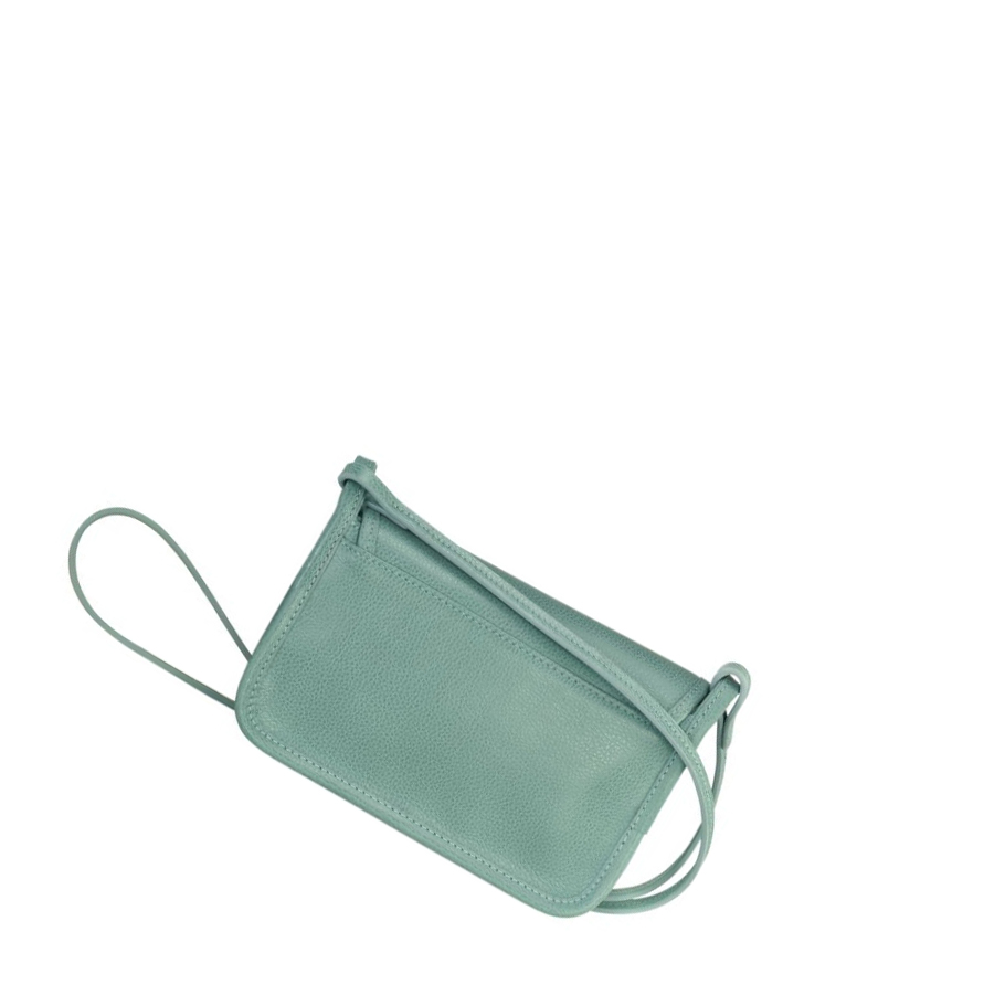 Longchamp Le Foulonné Rits Rond Portemonnee Dames Blauw | NL-FJ36459