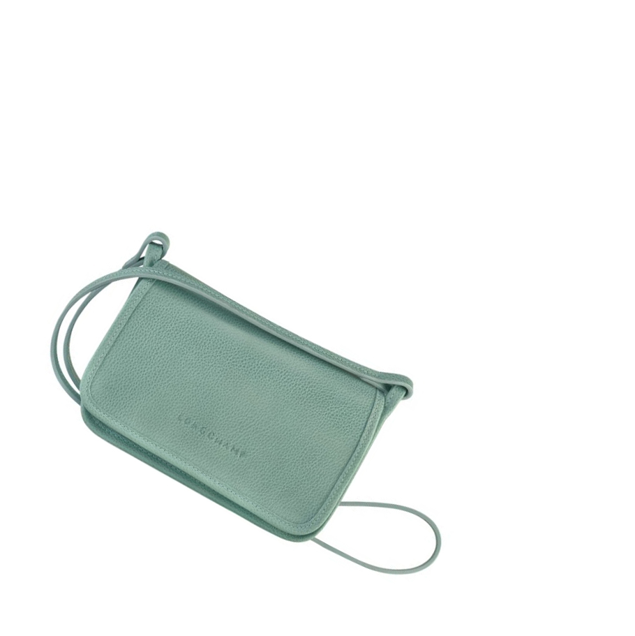 Longchamp Le Foulonné Rits Rond Portemonnee Dames Blauw | NL-FJ36459