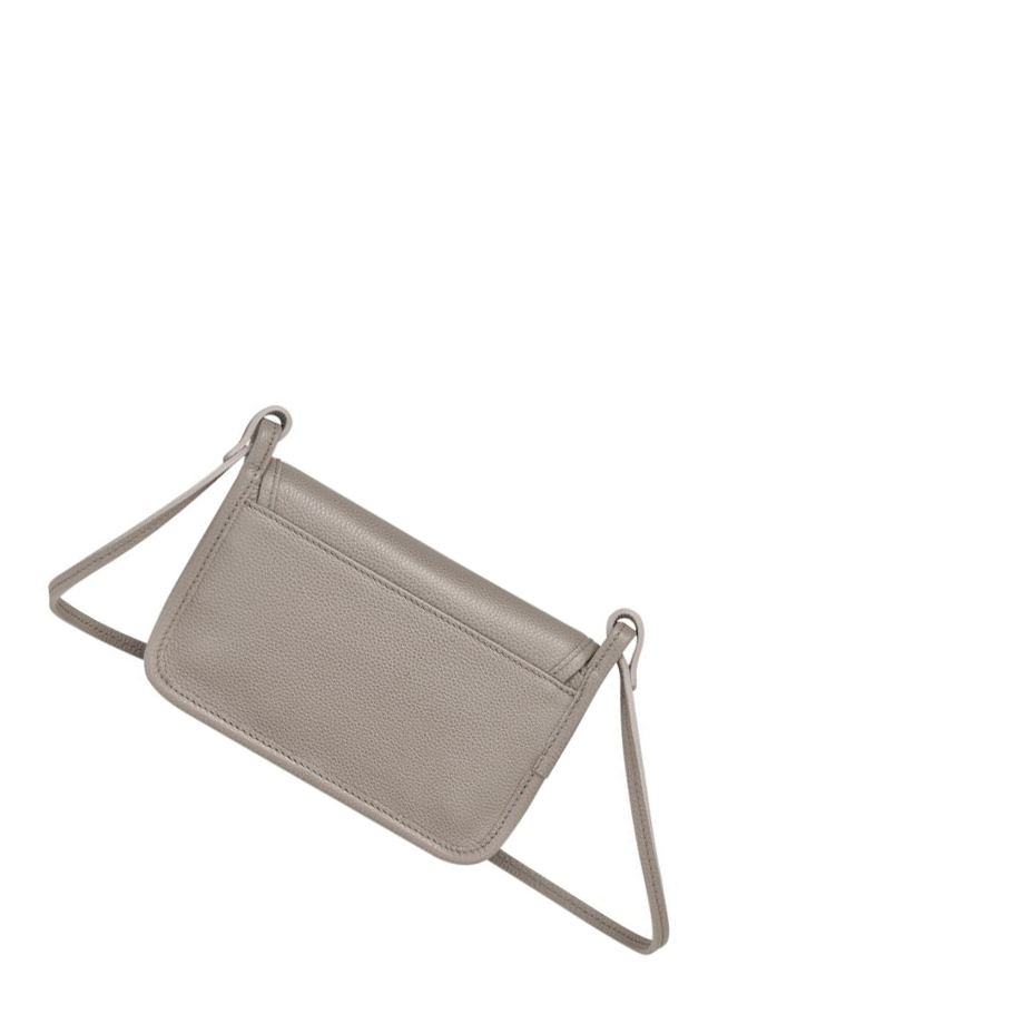 Longchamp Le Foulonné Rits Rond Portemonnee Dames Grijs | NL-JA05386
