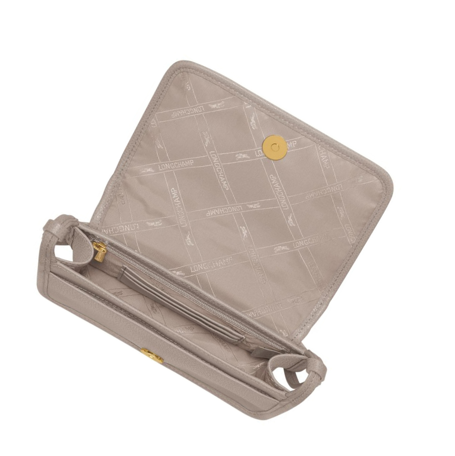 Longchamp Le Foulonné Rits Rond Portemonnee Dames Grijs | NL-JA05386