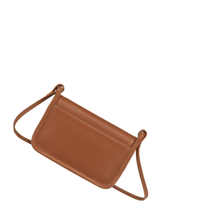 Longchamp Le Foulonné Rits Rond Portemonnee Dames Bruin | NL-KD60491