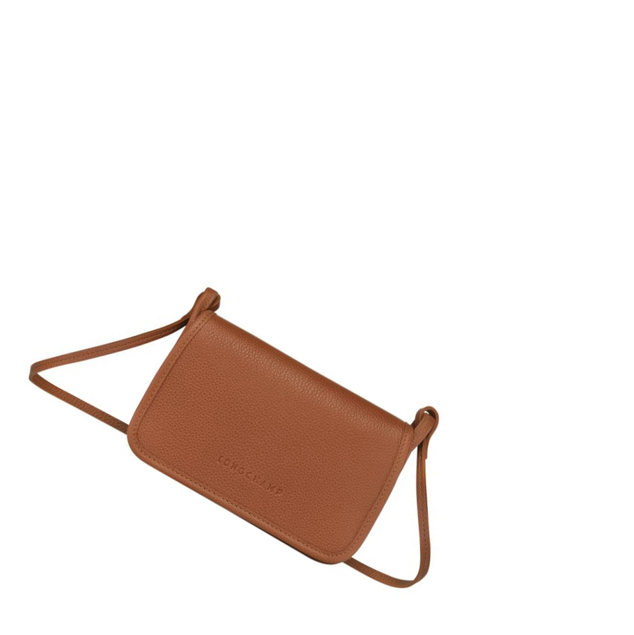 Longchamp Le Foulonné Rits Rond Portemonnee Dames Bruin | NL-KD60491
