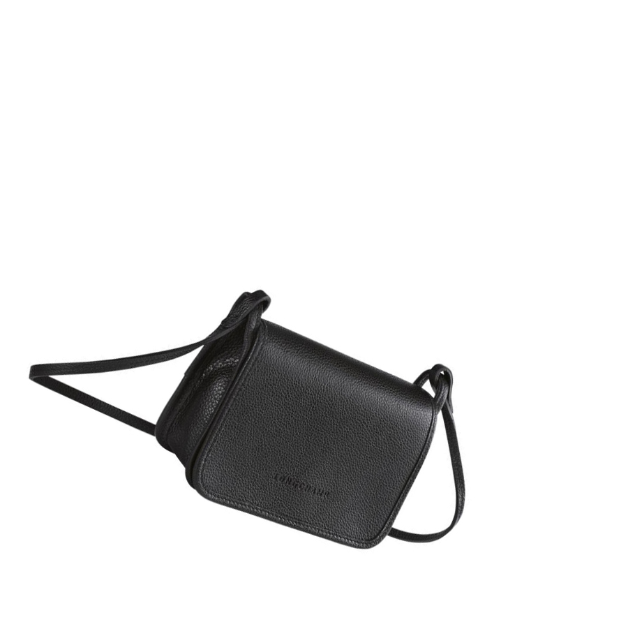 Longchamp Le Foulonné Rits Rond Portemonnee Dames Zwart | NL-NP53102