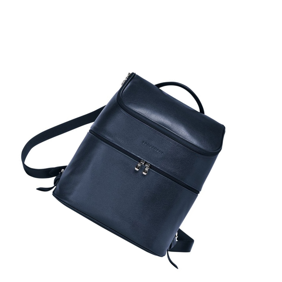 Longchamp Le Foulonné Rugzak Dames Donkerblauw | NL-UP18539