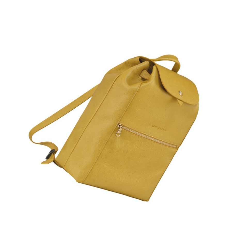 Longchamp Le Foulonné Rugzak Dames Geel | NL-WL02953