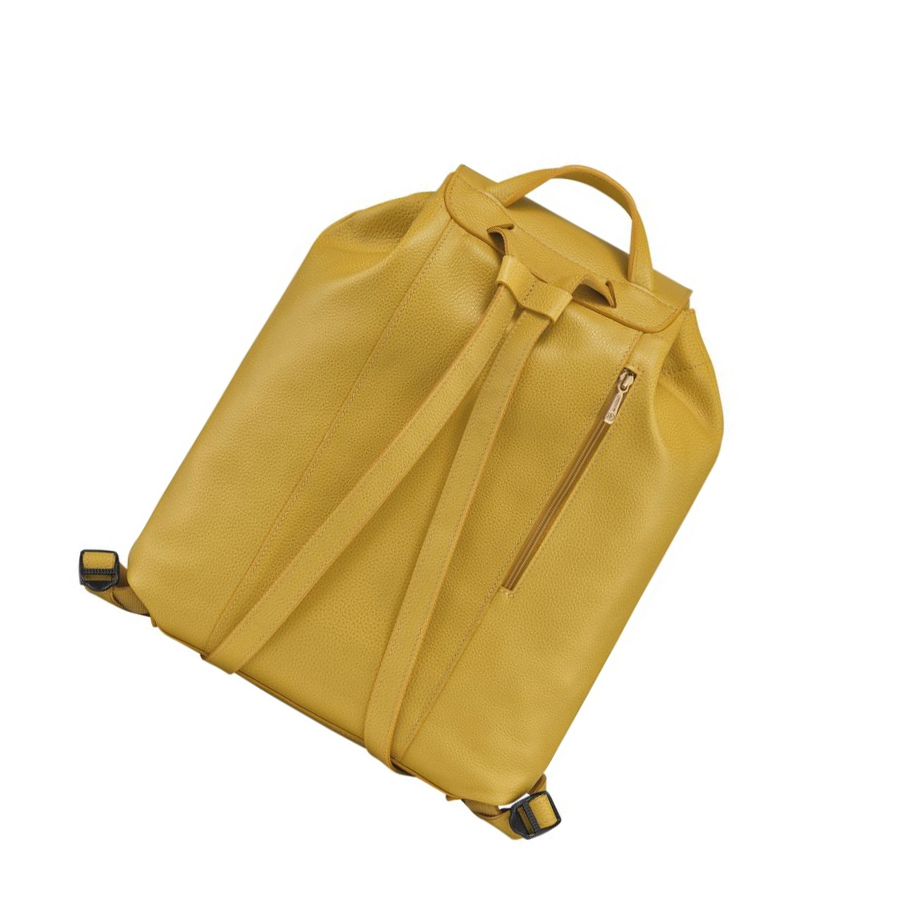 Longchamp Le Foulonné Rugzak Dames Geel | NL-WL02953