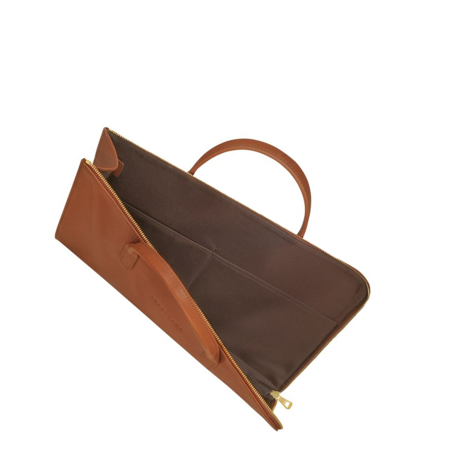 Longchamp Le Foulonné S Aktetas Dames Bruin | NL-AM10746