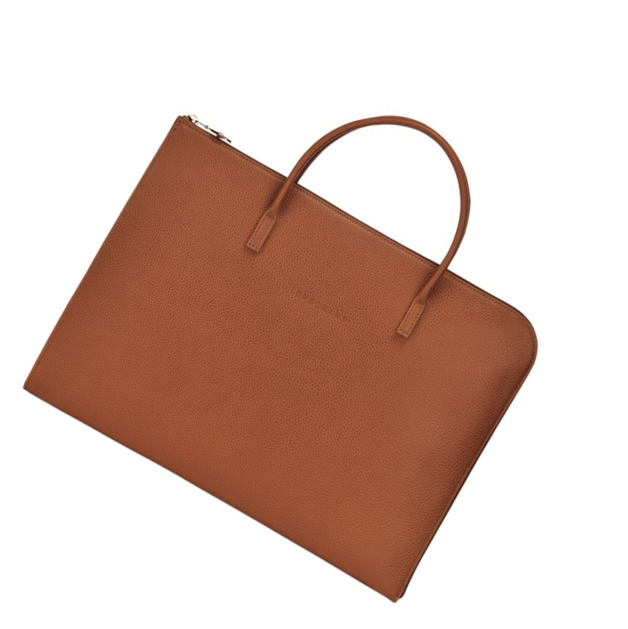 Longchamp Le Foulonné S Aktetas Dames Bruin | NL-AM10746