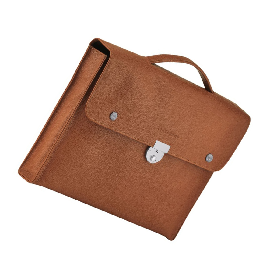 Longchamp Le Foulonné S Aktetas Dames Bruin | NL-TL74281