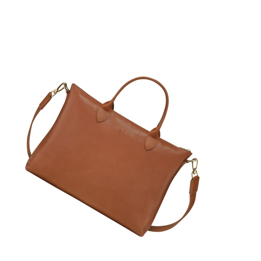 Longchamp Le Foulonné S Aktetas Dames Bruin | NL-XN36428