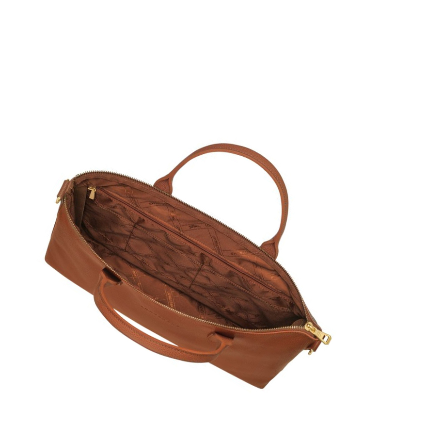Longchamp Le Foulonné S Aktetas Dames Bruin | NL-XN36428