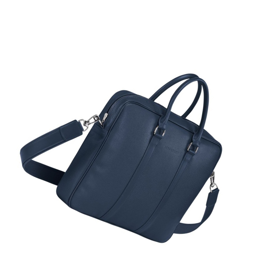Longchamp Le Foulonné S Aktetas Dames Donkerblauw | NL-OR24375