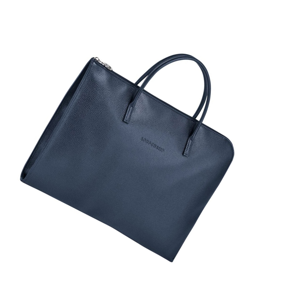 Longchamp Le Foulonné S Aktetas Dames Donkerblauw | NL-WX52603