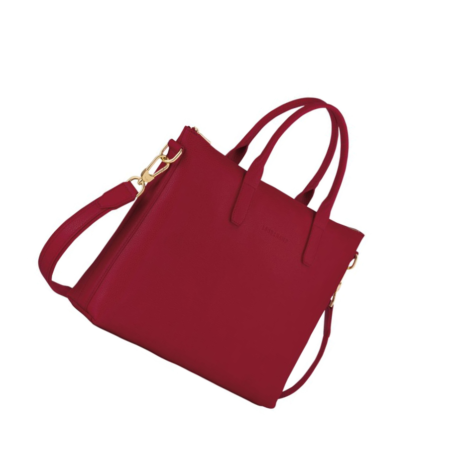 Longchamp Le Foulonné S Aktetas Dames Rood | NL-KJ98140