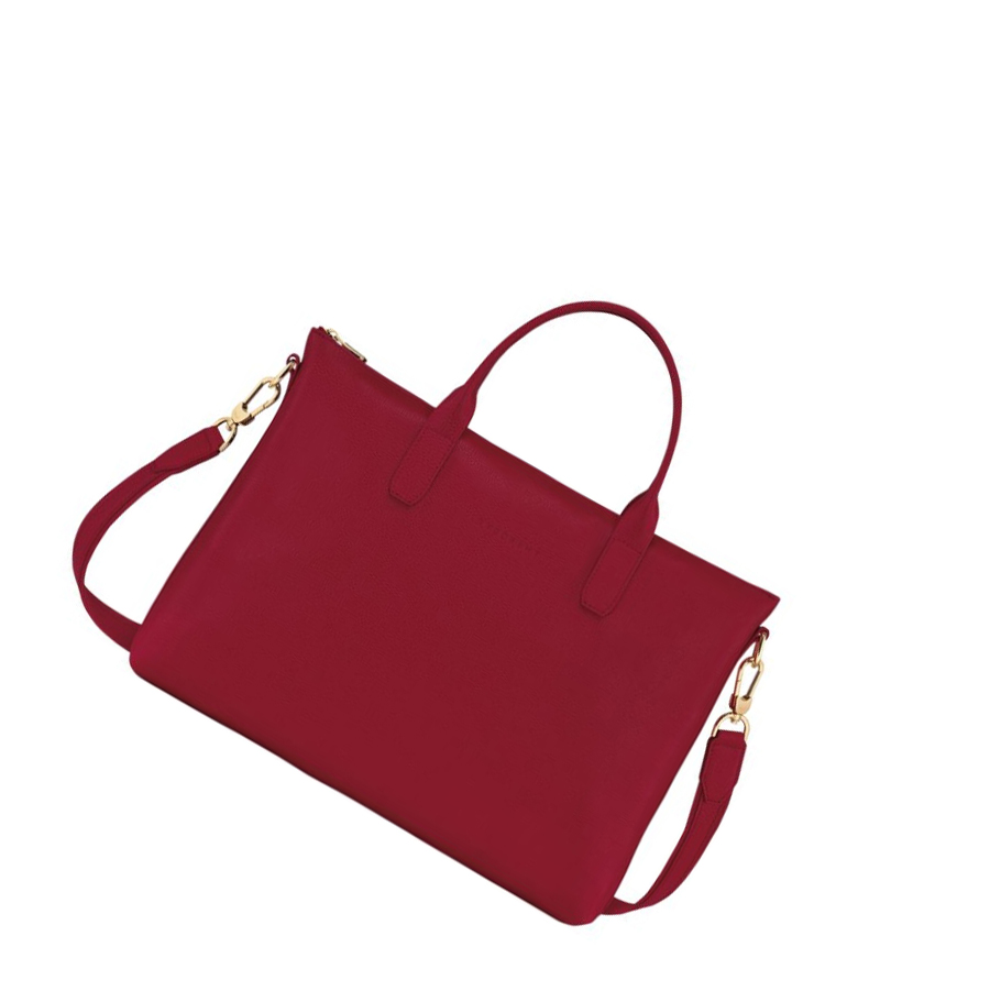 Longchamp Le Foulonné S Aktetas Dames Rood | NL-KJ98140