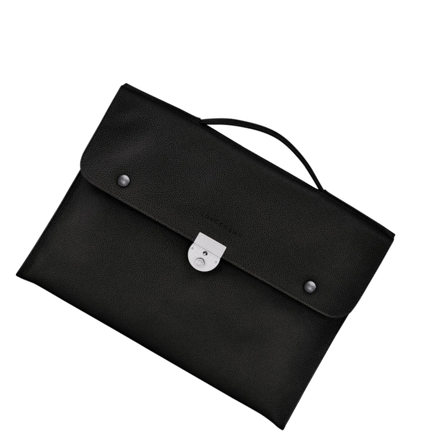 Longchamp Le Foulonné S Aktetas Dames Zwart | NL-LV34561
