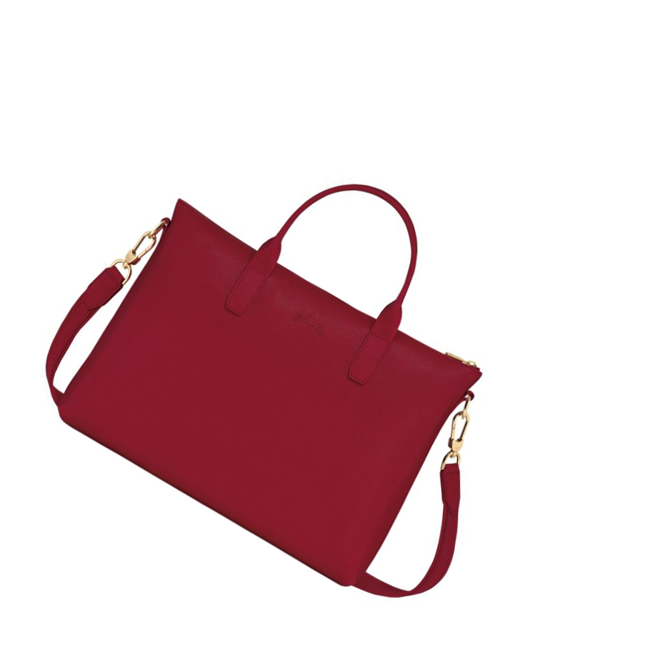 Longchamp Le Foulonné S Aktetas Heren Rood | NL-KP07189