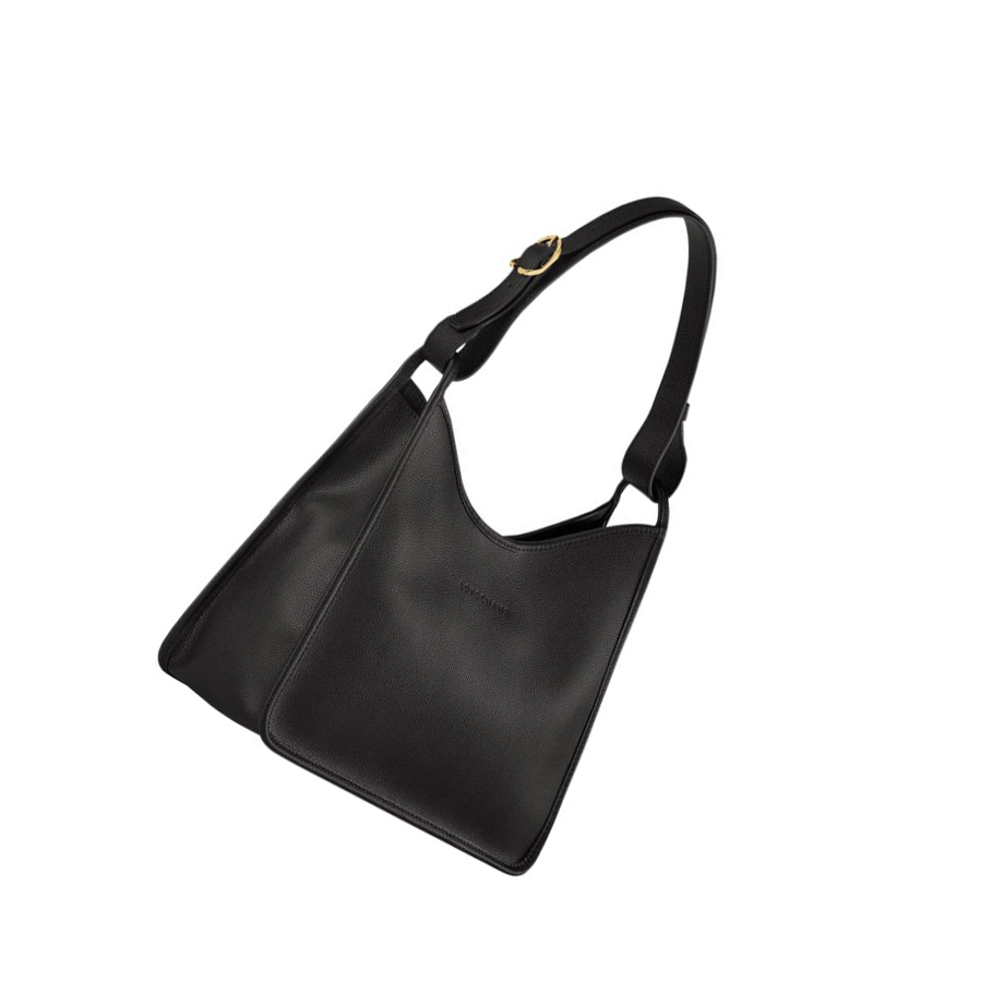 Longchamp Le Foulonné Schoudertassen Dames Zwart | NL-BZ19572