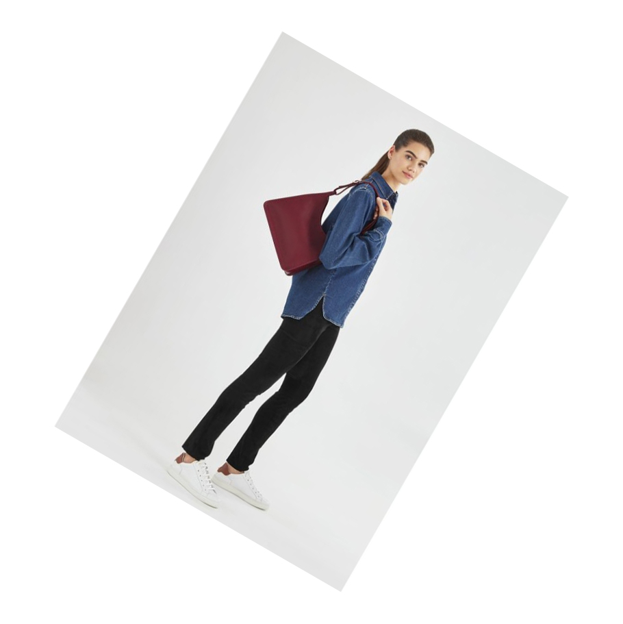 Longchamp Le Foulonné Schoudertassen Dames Rood | NL-CK31629