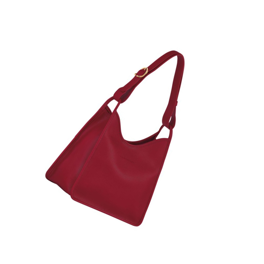 Longchamp Le Foulonné Schoudertassen Dames Rood | NL-CK31629