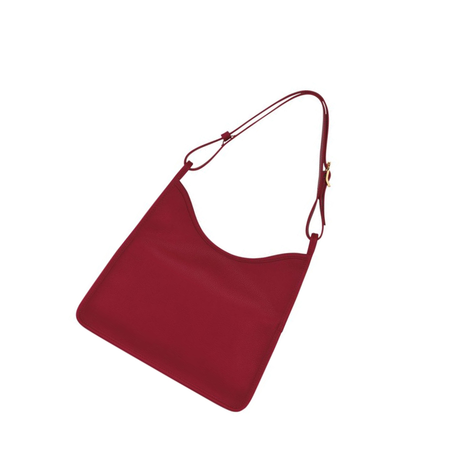 Longchamp Le Foulonné Schoudertassen Dames Rood | NL-CK31629