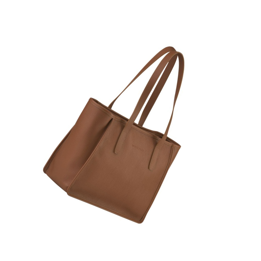 Longchamp Le Foulonné Schoudertassen Dames Bruin | NL-IY81346