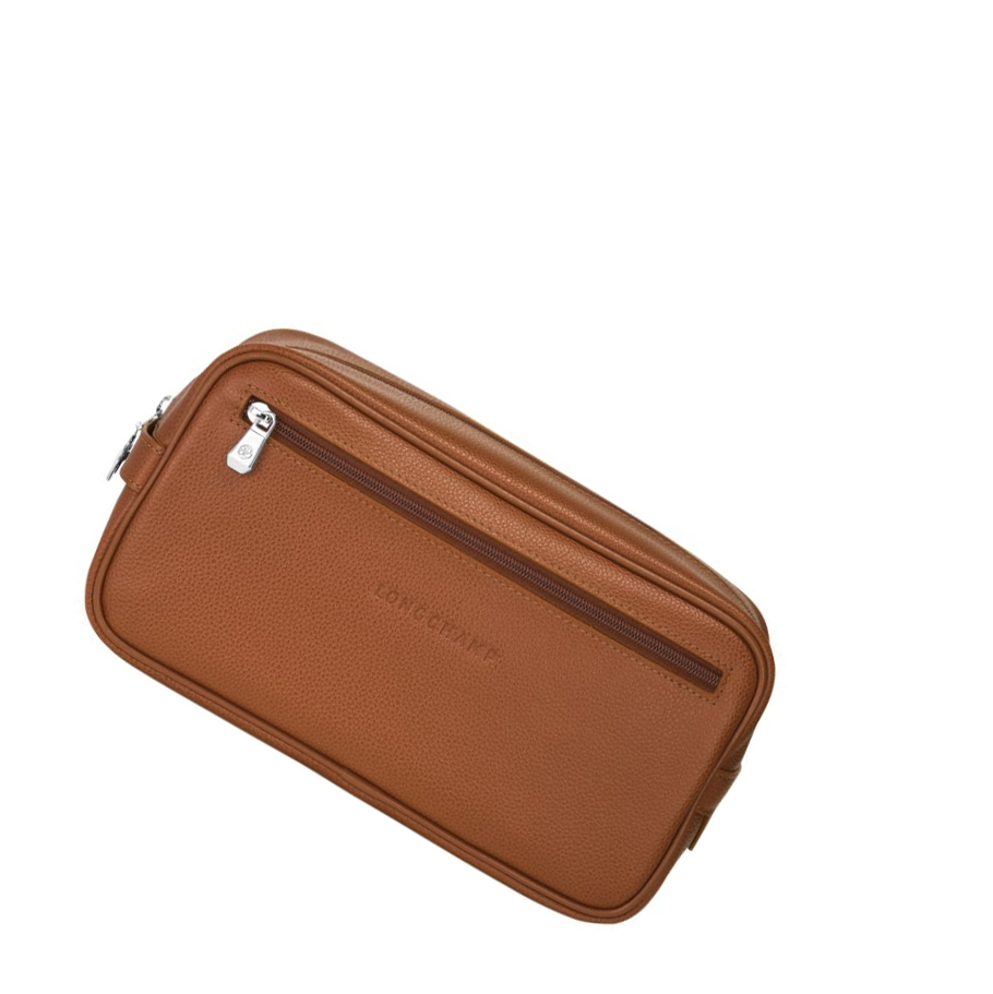 Longchamp Le Foulonné Toilettas Heren Bruin | NL-EB87401
