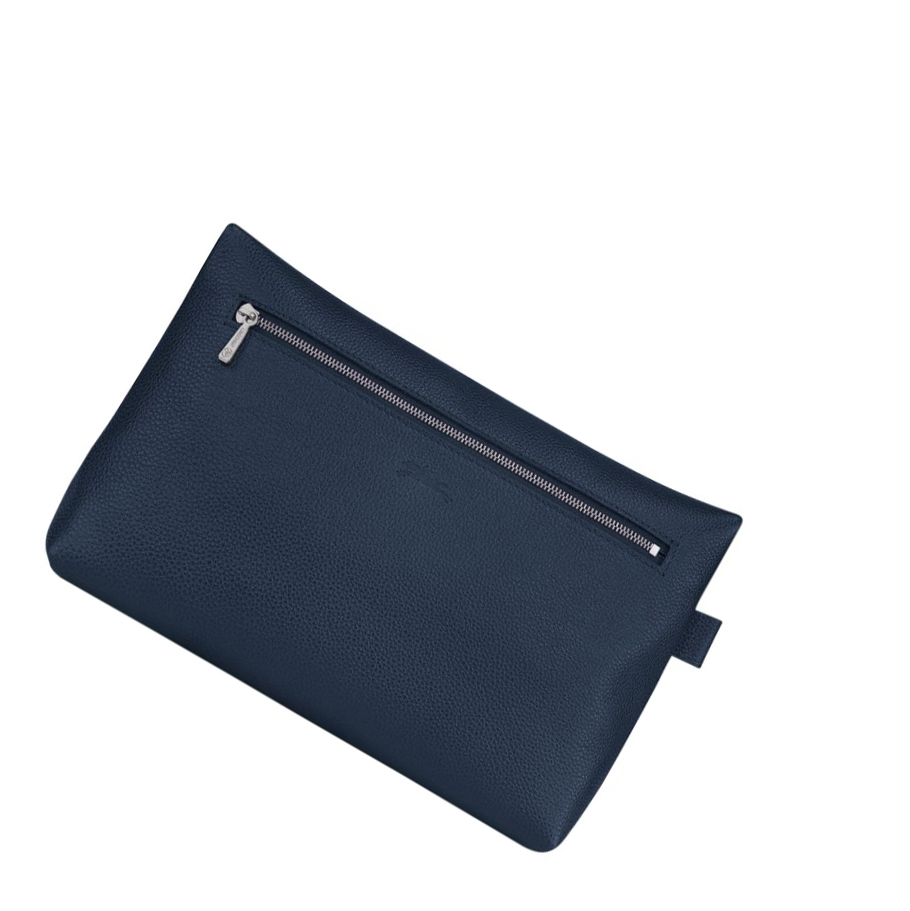Longchamp Le Foulonné Toilettas Heren Donkerblauw | NL-GS57319