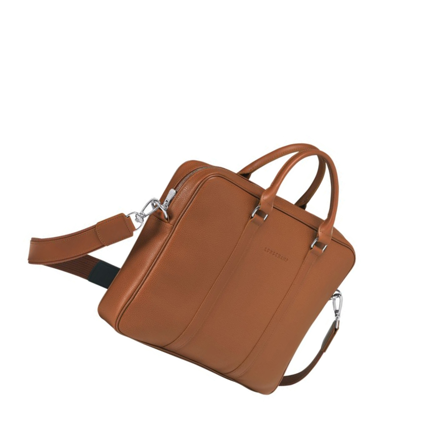 Longchamp Le Foulonné XS Aktetas Heren Bruin | NL-MU78319