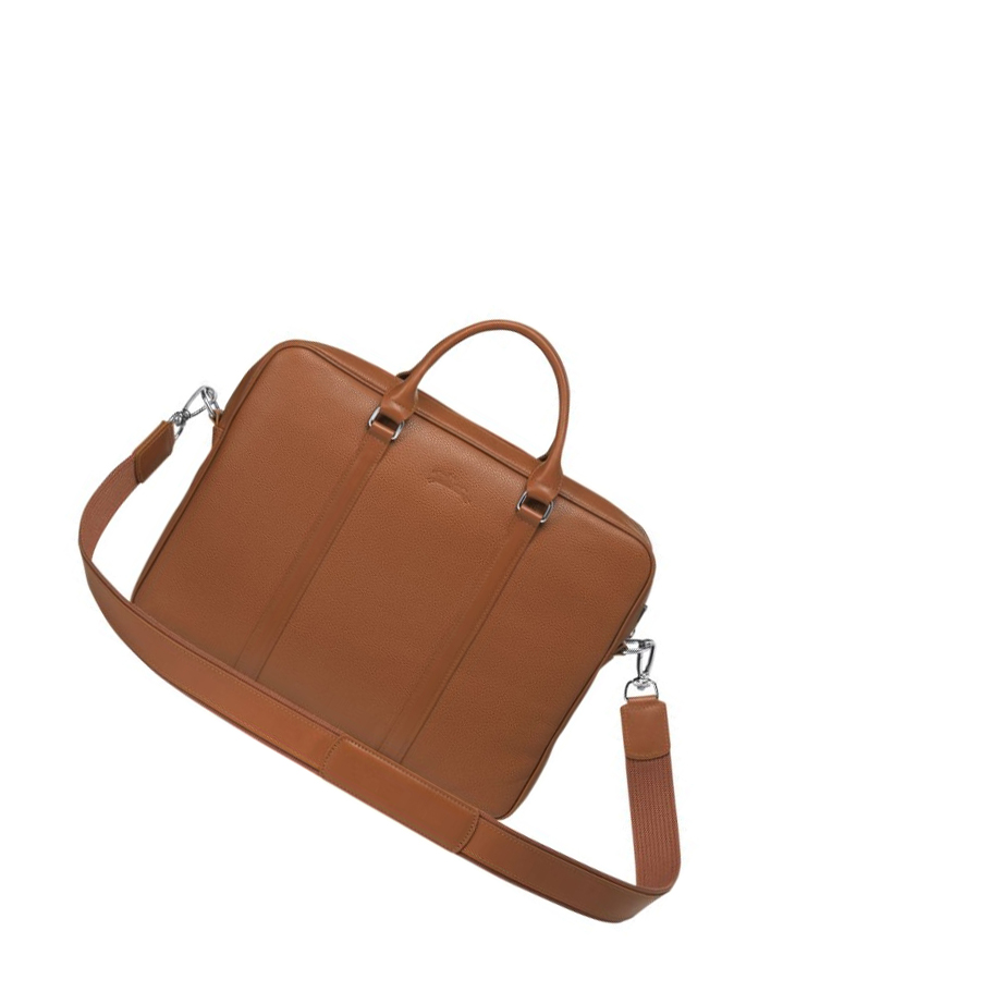 Longchamp Le Foulonné XS Aktetas Heren Bruin | NL-MU78319