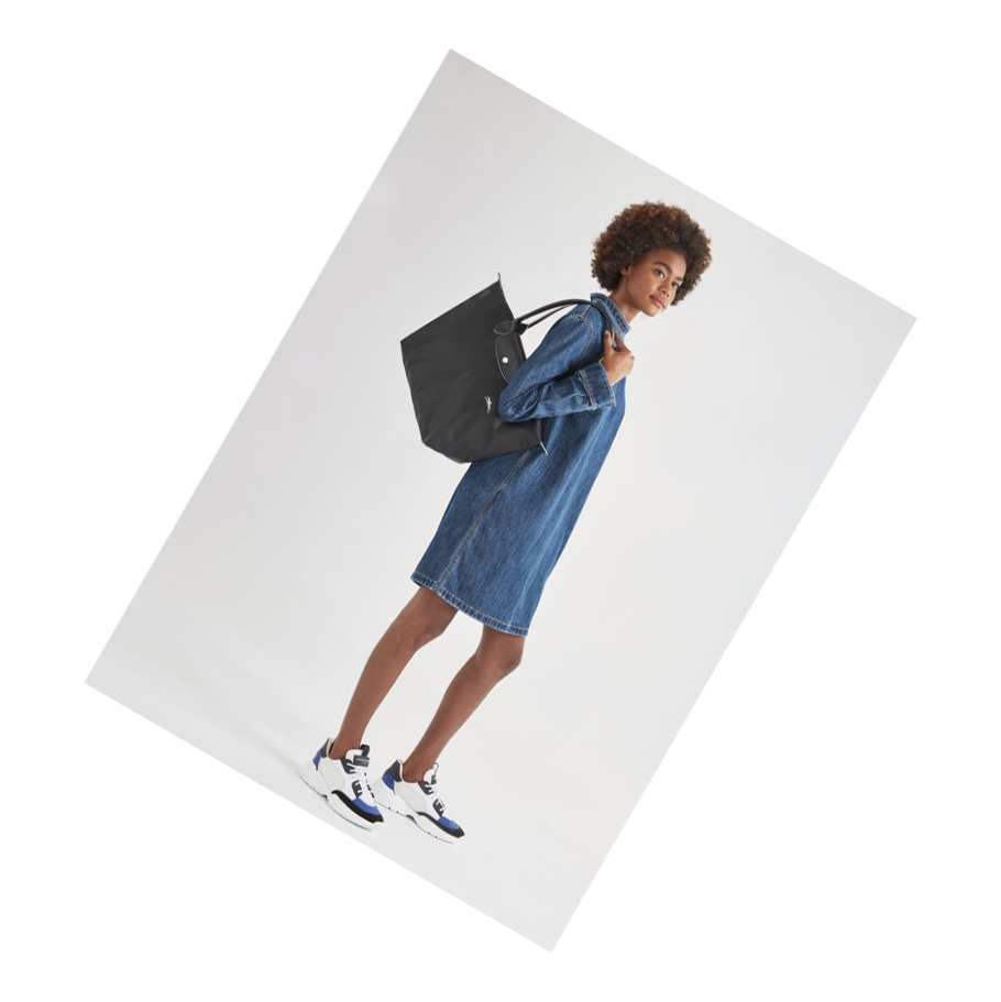 Longchamp Le Pliage Club L Schoudertassen Dames Zwart | NL-GJ35180