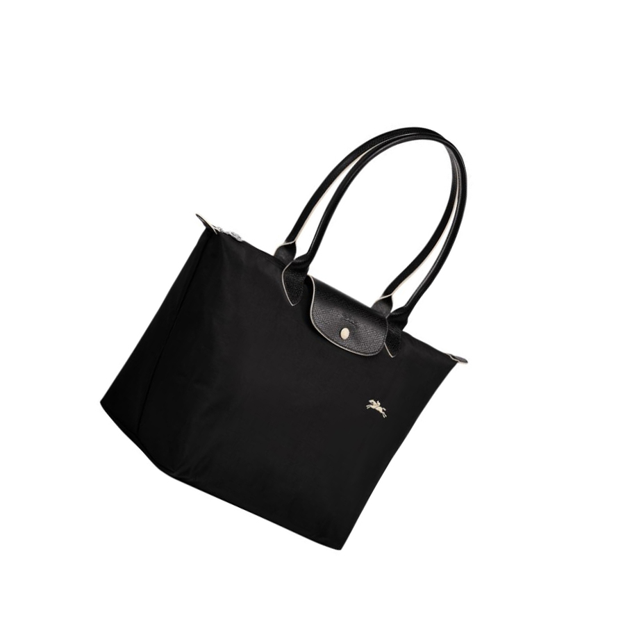 Longchamp Le Pliage Club L Schoudertassen Dames Zwart | NL-GJ35180