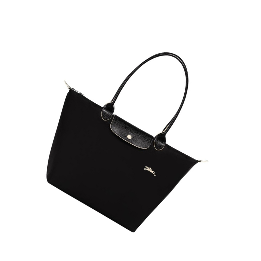 Longchamp Le Pliage Club L Schoudertassen Dames Zwart | NL-GJ35180