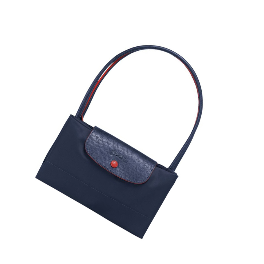 Longchamp Le Pliage Club L Schoudertassen Dames Donkerblauw | NL-RY87592