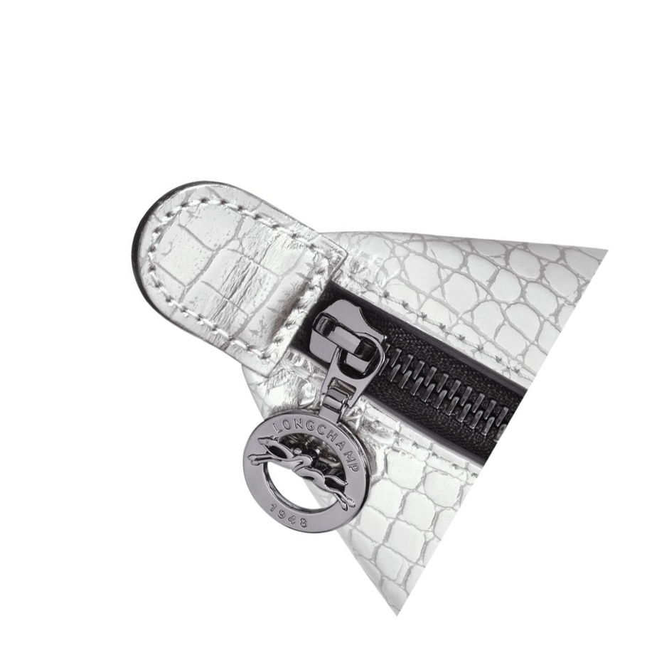Longchamp Le Pliage Cuir Croco XS Handtas Dames Zilver | NL-LA02376