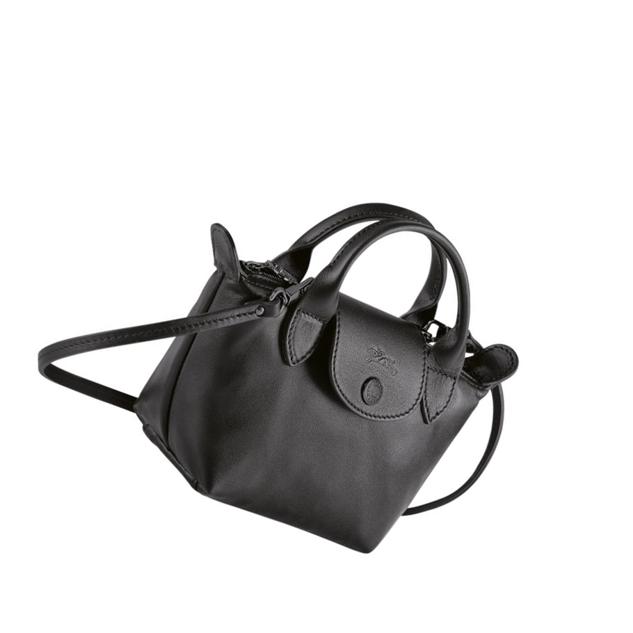 Longchamp Le Pliage Cuir Crossbodytassen Dames Zwart | NL-EX93421