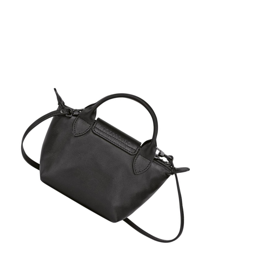 Longchamp Le Pliage Cuir Crossbodytassen Dames Zwart | NL-EX93421