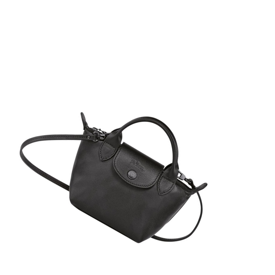 Longchamp Le Pliage Cuir Crossbodytassen Dames Zwart | NL-EX93421