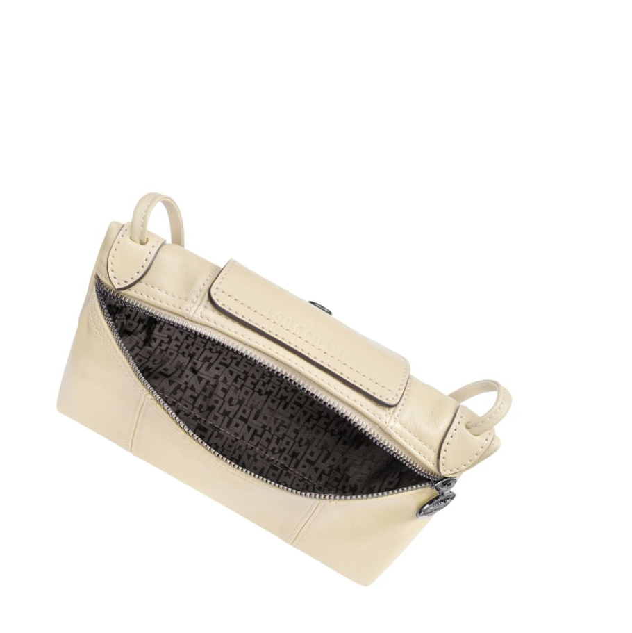 Longchamp Le Pliage Cuir Crossbodytassen Dames Beige | NL-FD75498