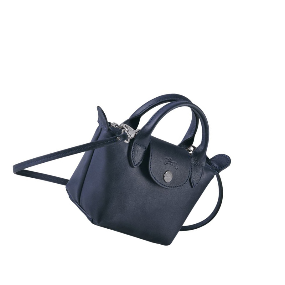 Longchamp Le Pliage Cuir Crossbodytassen Dames Donkerblauw | NL-FQ14053