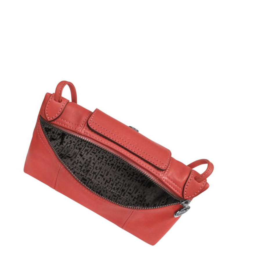 Longchamp Le Pliage Cuir Crossbodytassen Dames Rood | NL-FT27093